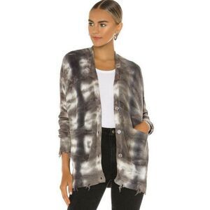 Young Fabulous & Broke Indie Cardigan Blue Haze Camo Sweater Size S/M NWT